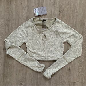 Gymshark Fleur Texture Long Sleeve Crop